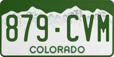CO license plate 879CVM