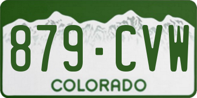 CO license plate 879CVW