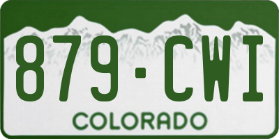 CO license plate 879CWI