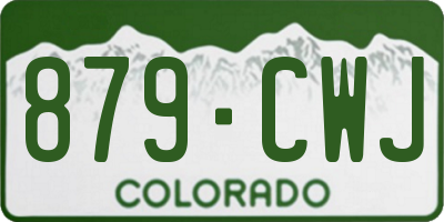 CO license plate 879CWJ