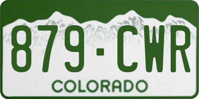 CO license plate 879CWR