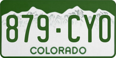 CO license plate 879CYO