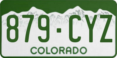 CO license plate 879CYZ