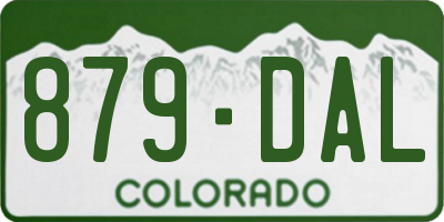 CO license plate 879DAL