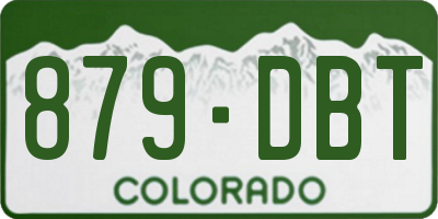 CO license plate 879DBT