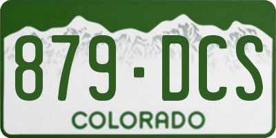 CO license plate 879DCS