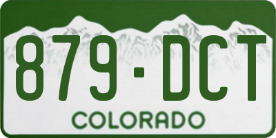 CO license plate 879DCT