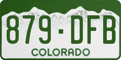 CO license plate 879DFB