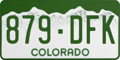 CO license plate 879DFK