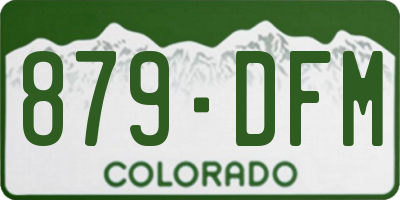 CO license plate 879DFM