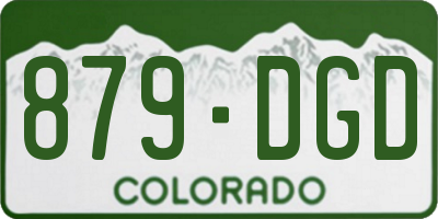 CO license plate 879DGD