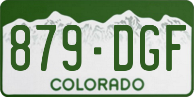 CO license plate 879DGF