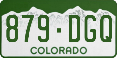 CO license plate 879DGQ