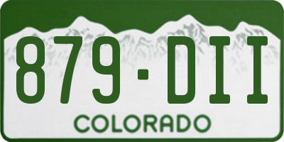 CO license plate 879DII