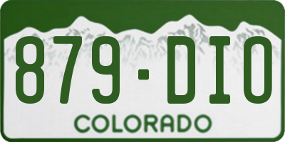CO license plate 879DIO