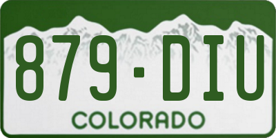 CO license plate 879DIU