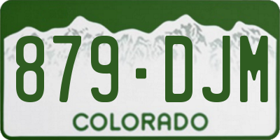 CO license plate 879DJM