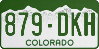 CO license plate 879DKH