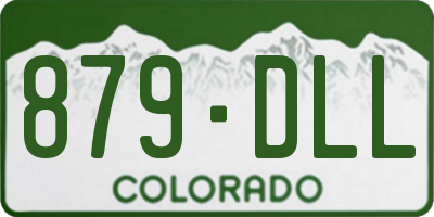 CO license plate 879DLL