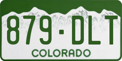 CO license plate 879DLT