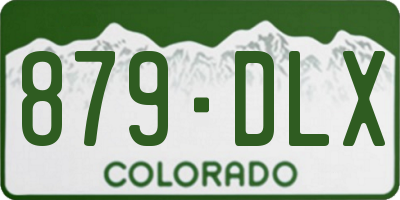 CO license plate 879DLX