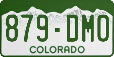 CO license plate 879DMO