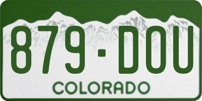 CO license plate 879DOU