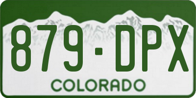 CO license plate 879DPX