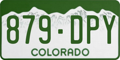 CO license plate 879DPY