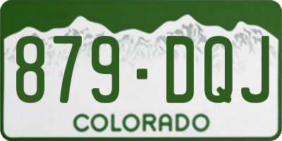 CO license plate 879DQJ