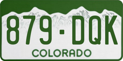 CO license plate 879DQK