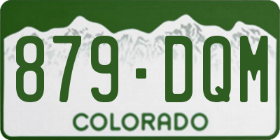 CO license plate 879DQM