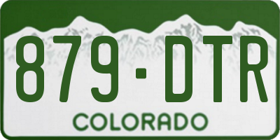 CO license plate 879DTR