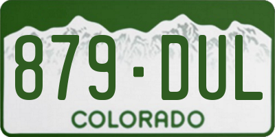 CO license plate 879DUL