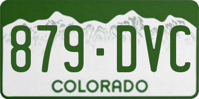 CO license plate 879DVC