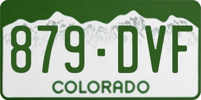 CO license plate 879DVF