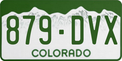 CO license plate 879DVX