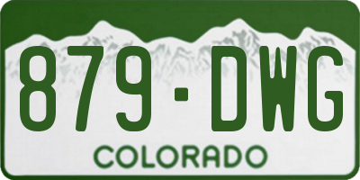 CO license plate 879DWG