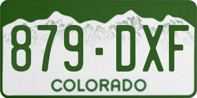 CO license plate 879DXF