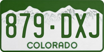 CO license plate 879DXJ