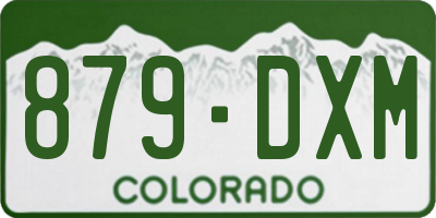 CO license plate 879DXM