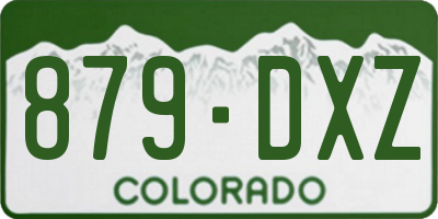 CO license plate 879DXZ