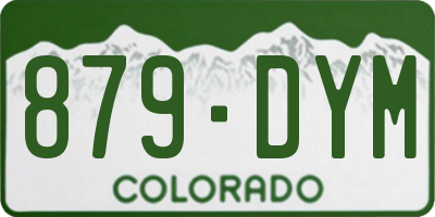 CO license plate 879DYM
