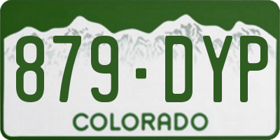 CO license plate 879DYP