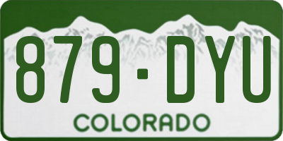 CO license plate 879DYU