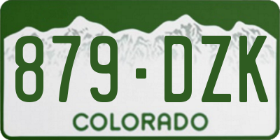 CO license plate 879DZK