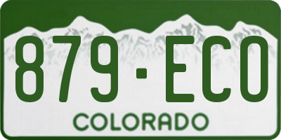 CO license plate 879ECO