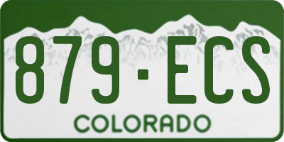 CO license plate 879ECS