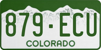 CO license plate 879ECU