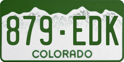 CO license plate 879EDK